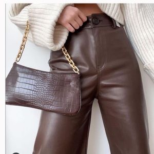 Zara chain strap animal embossed shoulder bag